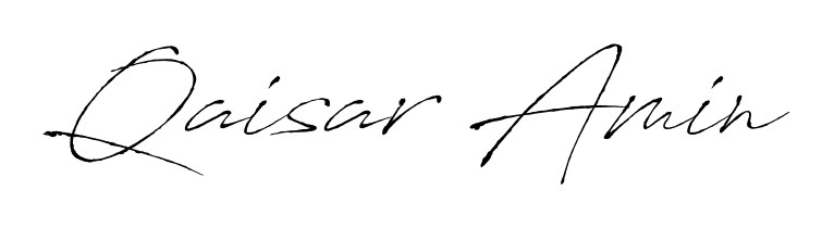 Achieve flawless digital penmanship with Qaisar Amin name in Antro_Vectra font. The perfect tool for creating online signatures. Qaisar Amin signature style 6 images and pictures png