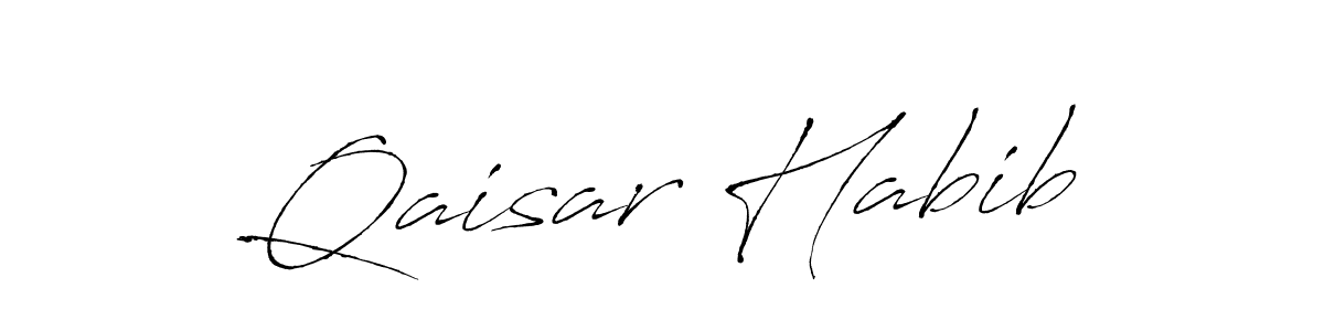 Design your own signature with our free online signature maker. With this signature software, you can create a handwritten (Antro_Vectra) signature for name Qaisar Habib. Qaisar Habib signature style 6 images and pictures png