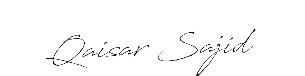 How to make Qaisar Sajid name signature. Use Antro_Vectra style for creating short signs online. This is the latest handwritten sign. Qaisar Sajid signature style 6 images and pictures png