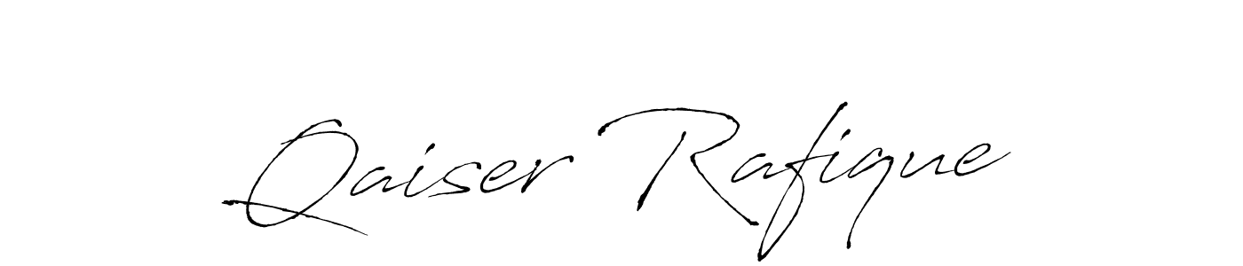 Qaiser Rafique stylish signature style. Best Handwritten Sign (Antro_Vectra) for my name. Handwritten Signature Collection Ideas for my name Qaiser Rafique. Qaiser Rafique signature style 6 images and pictures png