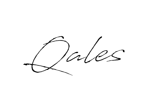 Make a beautiful signature design for name Qales. With this signature (Antro_Vectra) style, you can create a handwritten signature for free. Qales signature style 6 images and pictures png