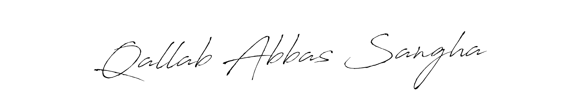 Also we have Qallab Abbas Sangha name is the best signature style. Create professional handwritten signature collection using Antro_Vectra autograph style. Qallab Abbas Sangha signature style 6 images and pictures png