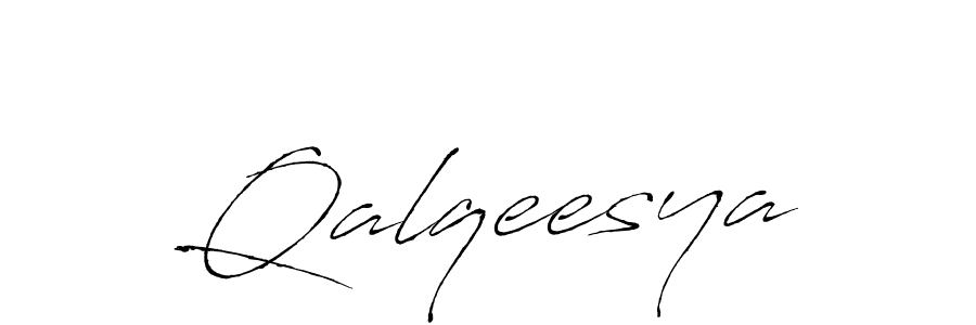 How to make Qalqeesya name signature. Use Antro_Vectra style for creating short signs online. This is the latest handwritten sign. Qalqeesya signature style 6 images and pictures png