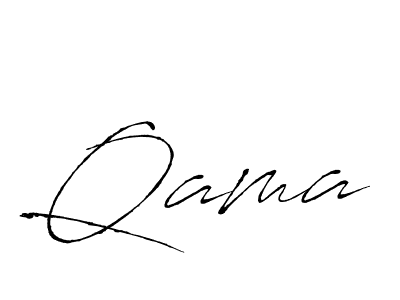 Design your own signature with our free online signature maker. With this signature software, you can create a handwritten (Antro_Vectra) signature for name Qama. Qama signature style 6 images and pictures png