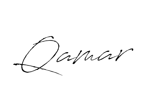 Qamar stylish signature style. Best Handwritten Sign (Antro_Vectra) for my name. Handwritten Signature Collection Ideas for my name Qamar. Qamar signature style 6 images and pictures png