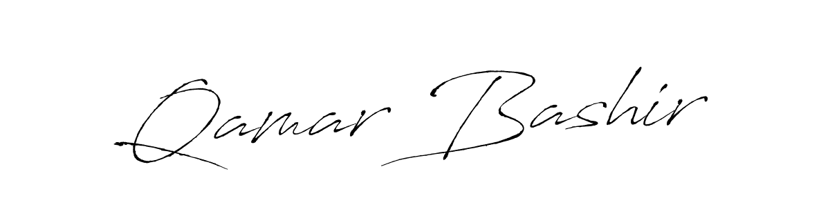 Qamar Bashir stylish signature style. Best Handwritten Sign (Antro_Vectra) for my name. Handwritten Signature Collection Ideas for my name Qamar Bashir. Qamar Bashir signature style 6 images and pictures png