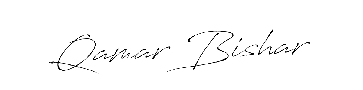 Design your own signature with our free online signature maker. With this signature software, you can create a handwritten (Antro_Vectra) signature for name Qamar Bishar. Qamar Bishar signature style 6 images and pictures png