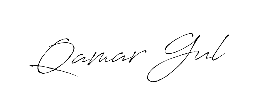 Design your own signature with our free online signature maker. With this signature software, you can create a handwritten (Antro_Vectra) signature for name Qamar Gul. Qamar Gul signature style 6 images and pictures png