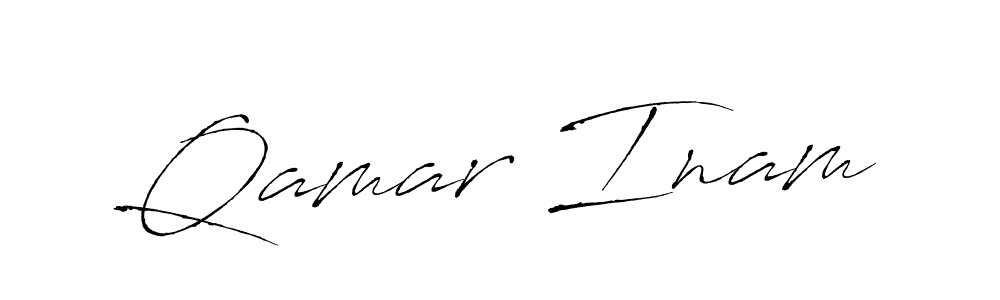 Qamar Inam stylish signature style. Best Handwritten Sign (Antro_Vectra) for my name. Handwritten Signature Collection Ideas for my name Qamar Inam. Qamar Inam signature style 6 images and pictures png