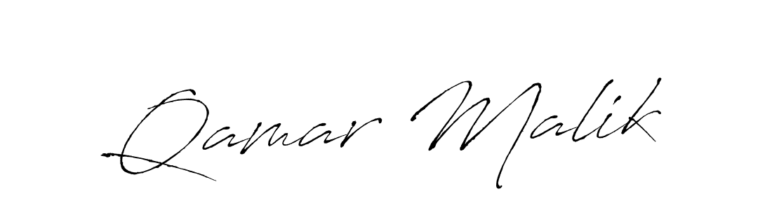 Make a beautiful signature design for name Qamar Malik. With this signature (Antro_Vectra) style, you can create a handwritten signature for free. Qamar Malik signature style 6 images and pictures png