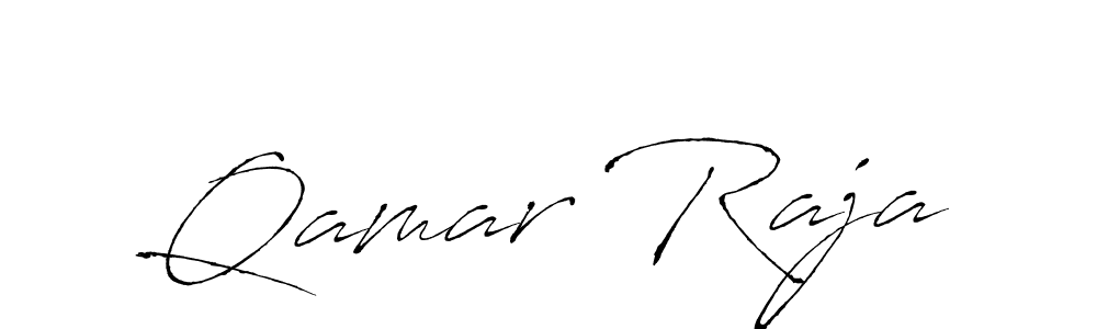 Make a beautiful signature design for name Qamar Raja. With this signature (Antro_Vectra) style, you can create a handwritten signature for free. Qamar Raja signature style 6 images and pictures png