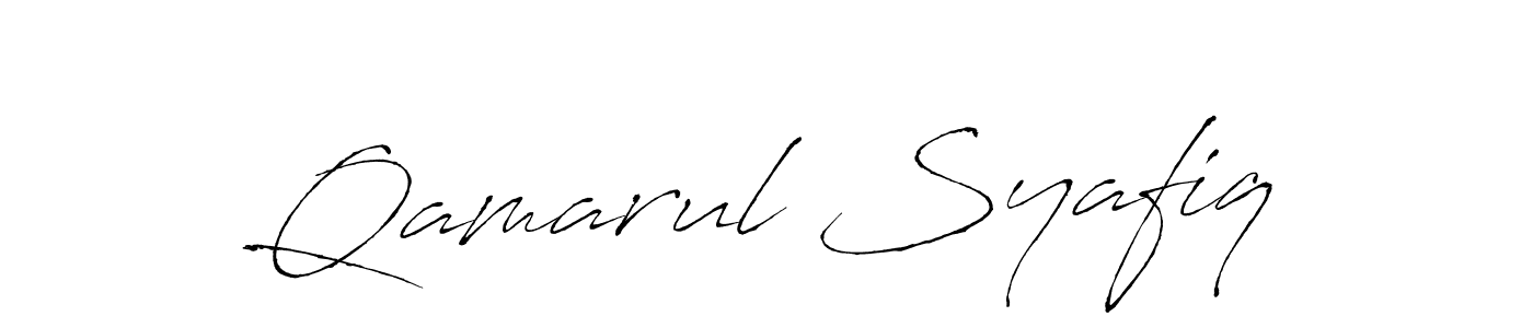 if you are searching for the best signature style for your name Qamarul Syafiq. so please give up your signature search. here we have designed multiple signature styles  using Antro_Vectra. Qamarul Syafiq signature style 6 images and pictures png