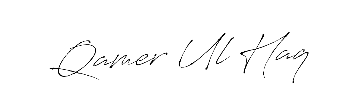 Qamer Ul Haq stylish signature style. Best Handwritten Sign (Antro_Vectra) for my name. Handwritten Signature Collection Ideas for my name Qamer Ul Haq. Qamer Ul Haq signature style 6 images and pictures png