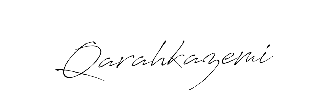 Antro_Vectra is a professional signature style that is perfect for those who want to add a touch of class to their signature. It is also a great choice for those who want to make their signature more unique. Get Qarahkazemi name to fancy signature for free. Qarahkazemi signature style 6 images and pictures png