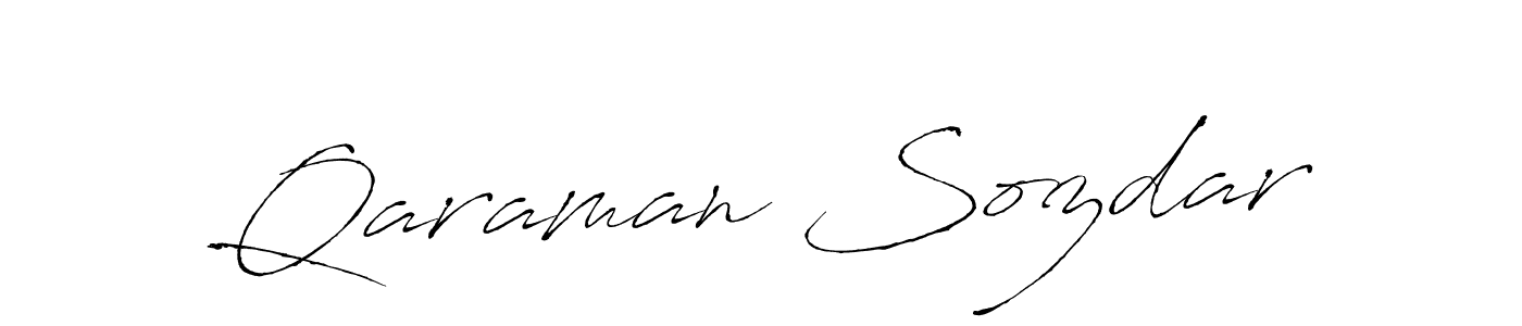 You should practise on your own different ways (Antro_Vectra) to write your name (Qaraman Sozdar) in signature. don't let someone else do it for you. Qaraman Sozdar signature style 6 images and pictures png