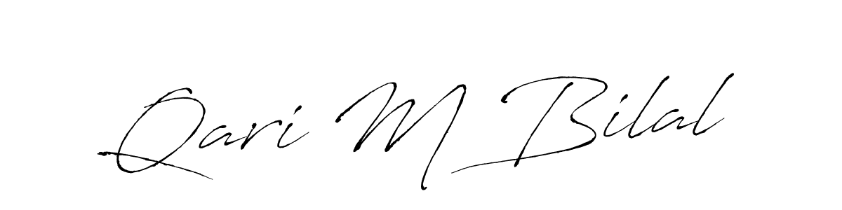 You should practise on your own different ways (Antro_Vectra) to write your name (Qari M Bilal) in signature. don't let someone else do it for you. Qari M Bilal signature style 6 images and pictures png