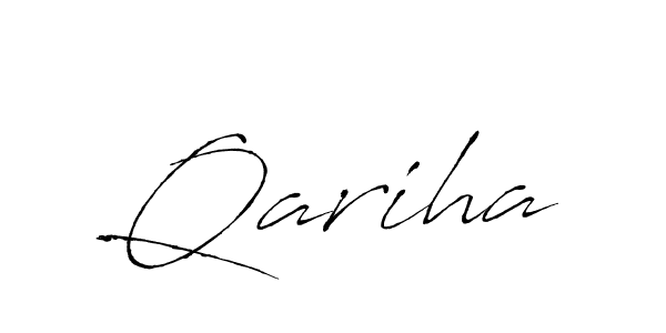 Make a beautiful signature design for name Qariha. With this signature (Antro_Vectra) style, you can create a handwritten signature for free. Qariha signature style 6 images and pictures png