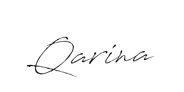 Make a beautiful signature design for name Qarina. With this signature (Antro_Vectra) style, you can create a handwritten signature for free. Qarina signature style 6 images and pictures png