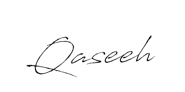 Make a beautiful signature design for name Qaseeh. With this signature (Antro_Vectra) style, you can create a handwritten signature for free. Qaseeh signature style 6 images and pictures png