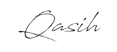 A modern signature idea for name Qasih using Antro_Vectra font. Clean strokes and elegant curves make it stand out instantly. Qasih signature style 6 images and pictures png