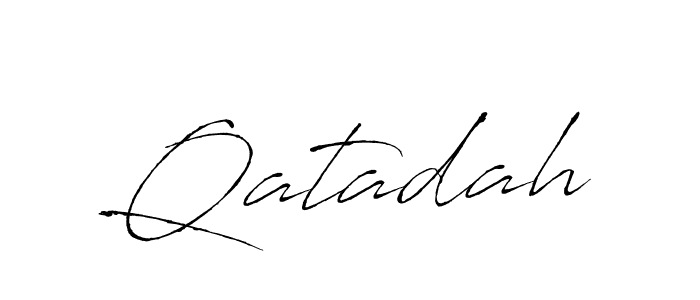 Qatadah stylish signature style. Best Handwritten Sign (Antro_Vectra) for my name. Handwritten Signature Collection Ideas for my name Qatadah. Qatadah signature style 6 images and pictures png
