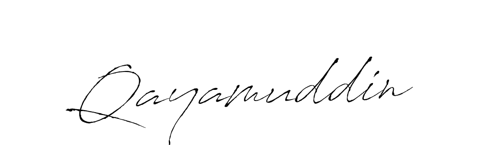 Qayamuddin stylish signature style. Best Handwritten Sign (Antro_Vectra) for my name. Handwritten Signature Collection Ideas for my name Qayamuddin. Qayamuddin signature style 6 images and pictures png