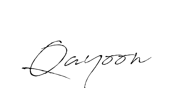 Antro_Vectra is a professional signature style that is perfect for those who want to add a touch of class to their signature. It is also a great choice for those who want to make their signature more unique. Get Qayoon name to fancy signature for free. Qayoon signature style 6 images and pictures png