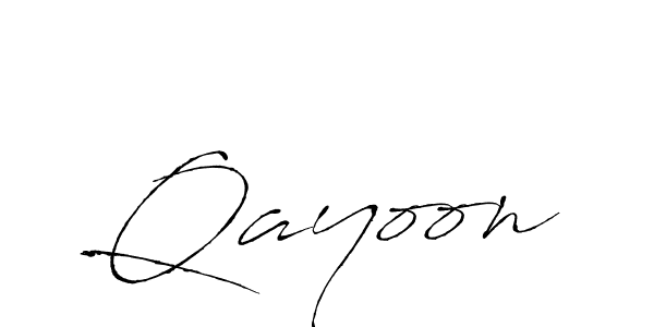 Design your own signature with our free online signature maker. With this signature software, you can create a handwritten (Antro_Vectra) signature for name Qayoon. Qayoon signature style 6 images and pictures png
