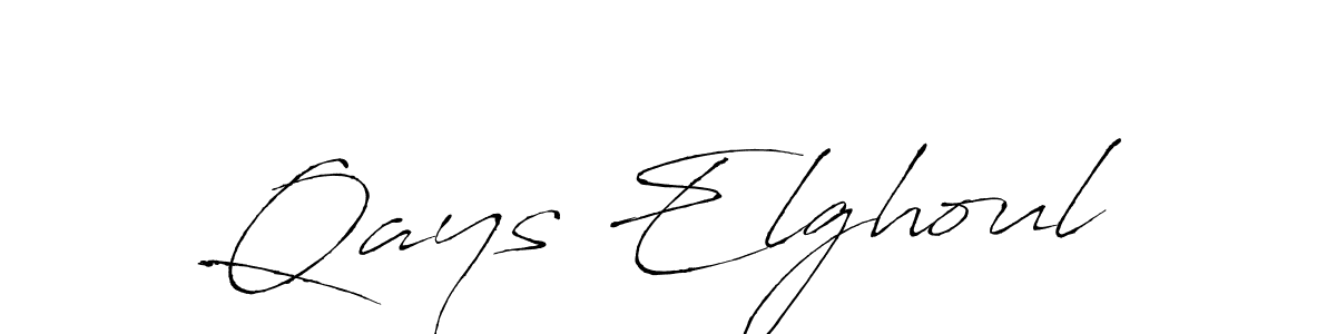 Qays Elghoul stylish signature style. Best Handwritten Sign (Antro_Vectra) for my name. Handwritten Signature Collection Ideas for my name Qays Elghoul. Qays Elghoul signature style 6 images and pictures png