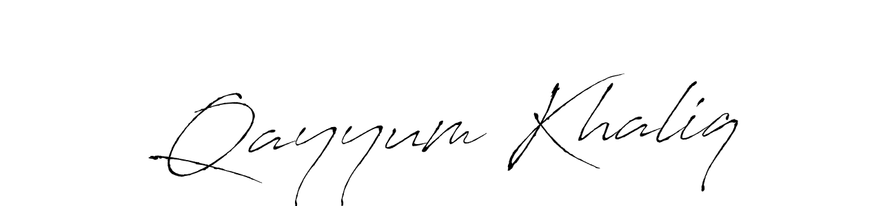 How to make Qayyum Khaliq signature? Antro_Vectra is a professional autograph style. Create handwritten signature for Qayyum Khaliq name. Qayyum Khaliq signature style 6 images and pictures png