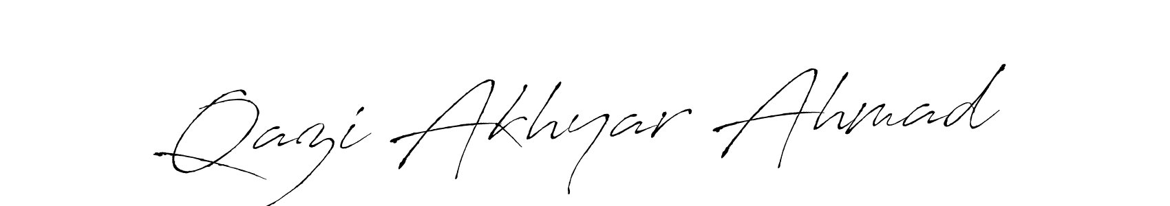 Qazi Akhyar Ahmad stylish signature style. Best Handwritten Sign (Antro_Vectra) for my name. Handwritten Signature Collection Ideas for my name Qazi Akhyar Ahmad. Qazi Akhyar Ahmad signature style 6 images and pictures png