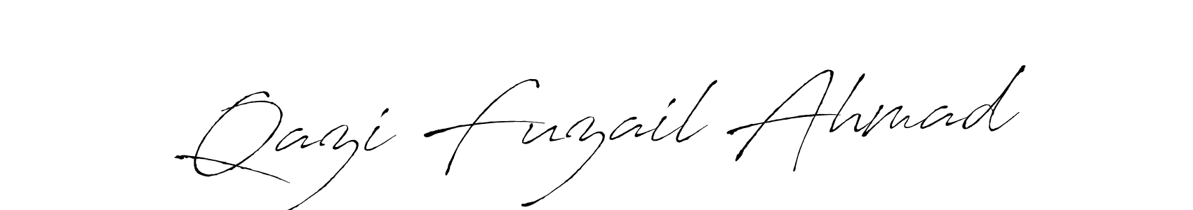 Create a beautiful signature design for name Qazi Fuzail Ahmad. With this signature (Antro_Vectra) fonts, you can make a handwritten signature for free. Qazi Fuzail Ahmad signature style 6 images and pictures png
