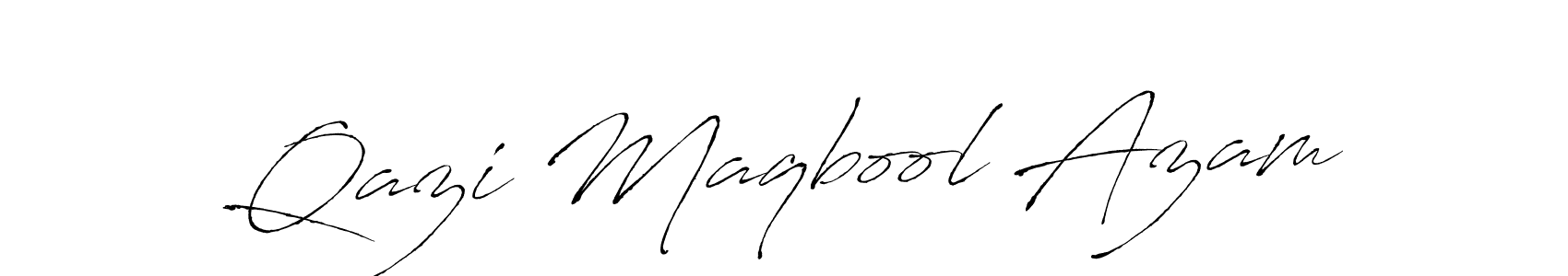 Create a beautiful signature design for name Qazi Maqbool Azam. With this signature (Antro_Vectra) fonts, you can make a handwritten signature for free. Qazi Maqbool Azam signature style 6 images and pictures png