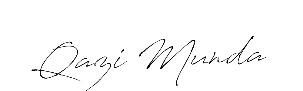 Qazi Munda stylish signature style. Best Handwritten Sign (Antro_Vectra) for my name. Handwritten Signature Collection Ideas for my name Qazi Munda. Qazi Munda signature style 6 images and pictures png