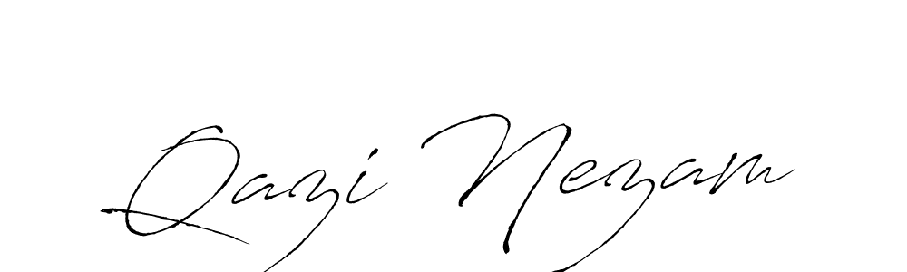 Qazi Nezam stylish signature style. Best Handwritten Sign (Antro_Vectra) for my name. Handwritten Signature Collection Ideas for my name Qazi Nezam. Qazi Nezam signature style 6 images and pictures png