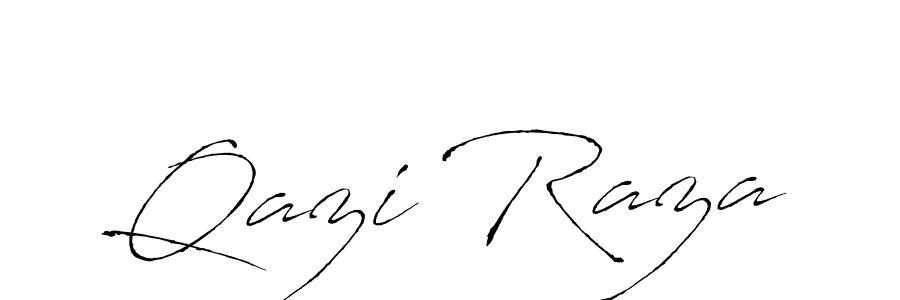 Make a beautiful signature design for name Qazi Raza. With this signature (Antro_Vectra) style, you can create a handwritten signature for free. Qazi Raza signature style 6 images and pictures png