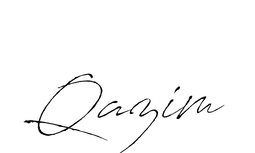 How to make Qazim signature? Antro_Vectra is a professional autograph style. Create handwritten signature for Qazim name. Qazim signature style 6 images and pictures png