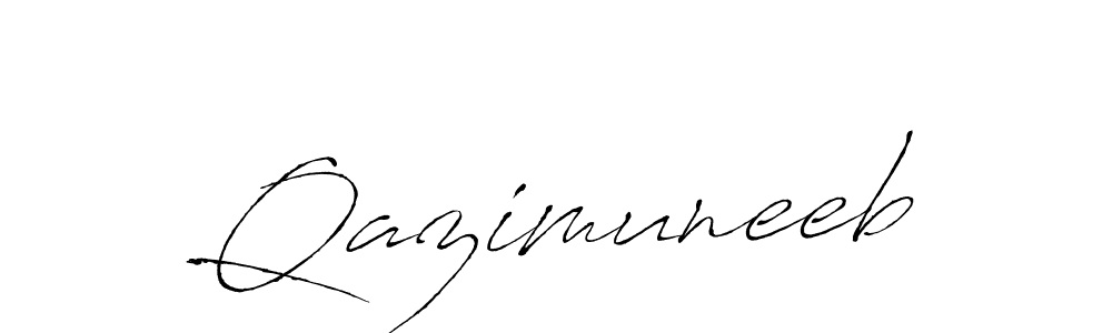 How to make Qazimuneeb signature? Antro_Vectra is a professional autograph style. Create handwritten signature for Qazimuneeb name. Qazimuneeb signature style 6 images and pictures png