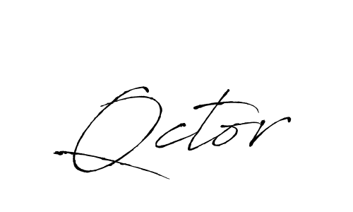 Also we have Qctor name is the best signature style. Create professional handwritten signature collection using Antro_Vectra autograph style. Qctor signature style 6 images and pictures png