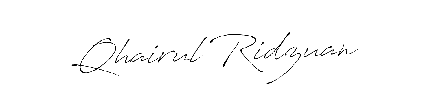 How to make Qhairul Ridzuan name signature. Use Antro_Vectra style for creating short signs online. This is the latest handwritten sign. Qhairul Ridzuan signature style 6 images and pictures png