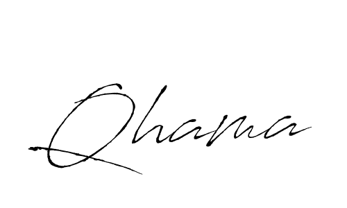 Use a signature maker to create a handwritten signature online. With this signature software, you can design (Antro_Vectra) your own signature for name Qhama. Qhama signature style 6 images and pictures png