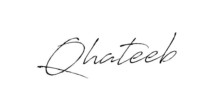 Use a signature maker to create a handwritten signature online. With this signature software, you can design (Antro_Vectra) your own signature for name Qhateeb. Qhateeb signature style 6 images and pictures png