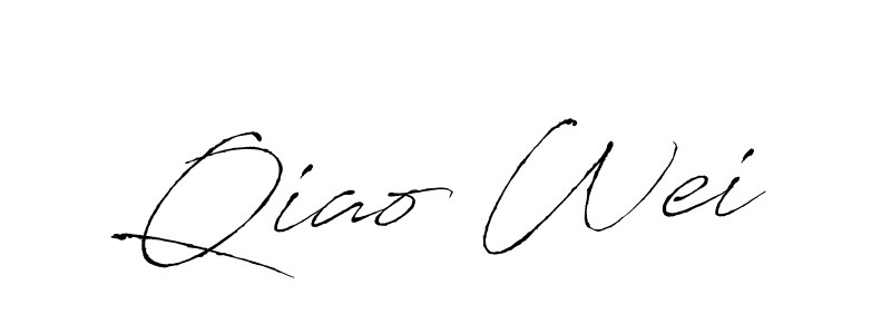 Create a beautiful signature design for name Qiao Wei. With this signature (Antro_Vectra) fonts, you can make a handwritten signature for free. Qiao Wei signature style 6 images and pictures png