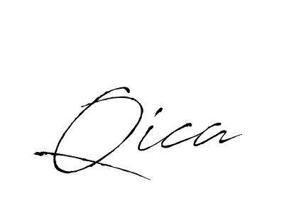 The best way (Antro_Vectra) to make a short signature is to pick only two or three words in your name. The name Qica include a total of six letters. For converting this name. Qica signature style 6 images and pictures png