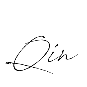 Create a beautiful signature design for name Qin. With this signature (Antro_Vectra) fonts, you can make a handwritten signature for free. Qin signature style 6 images and pictures png