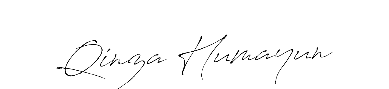 Make a beautiful signature design for name Qinza Humayun. With this signature (Antro_Vectra) style, you can create a handwritten signature for free. Qinza Humayun signature style 6 images and pictures png