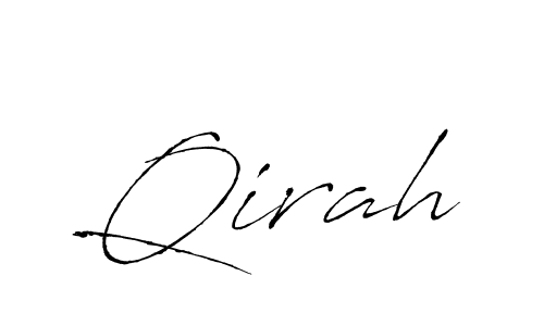 Create a beautiful signature design for name Qirah. With this signature (Antro_Vectra) fonts, you can make a handwritten signature for free. Qirah signature style 6 images and pictures png