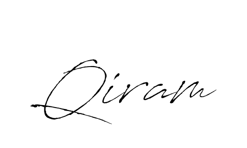 Use a signature maker to create a handwritten signature online. With this signature software, you can design (Antro_Vectra) your own signature for name Qiram. Qiram signature style 6 images and pictures png