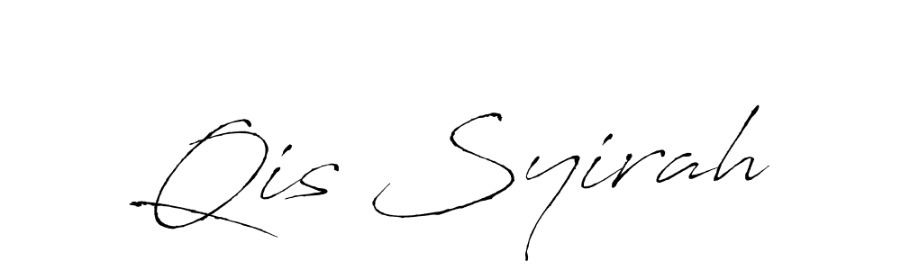Similarly Antro_Vectra is the best handwritten signature design. Signature creator online .You can use it as an online autograph creator for name Qis Syirah. Qis Syirah signature style 6 images and pictures png