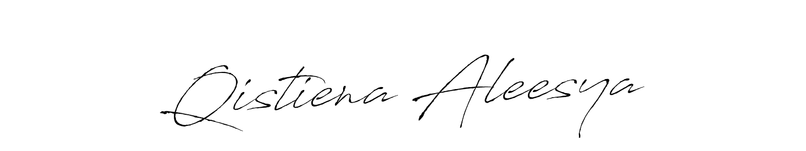 Qistiena Aleesya stylish signature style. Best Handwritten Sign (Antro_Vectra) for my name. Handwritten Signature Collection Ideas for my name Qistiena Aleesya. Qistiena Aleesya signature style 6 images and pictures png